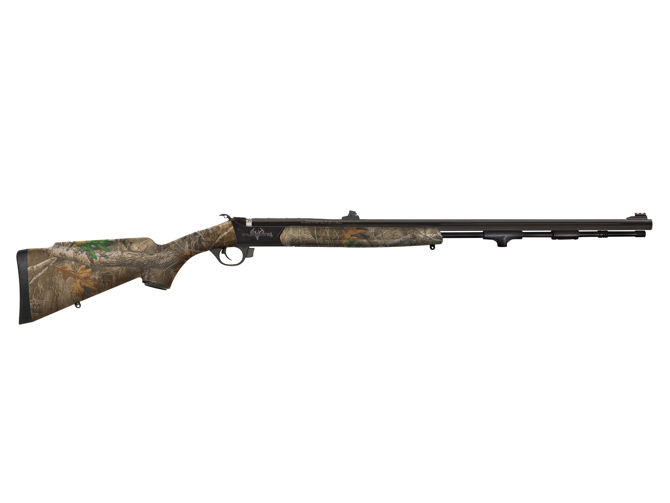 Image of Traditions Pursuit G4 Ultralight Muzzleloading Rifle 50 Caliber 26" Nitride Barrel Synthetic Stock Realtree Edge