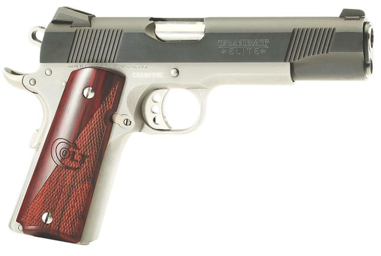 Image of Colt 1911 XSE Combat Elite 45ACP 5" Barrel Two-Tone Finish Rosewood Grips 8 Rd Mag