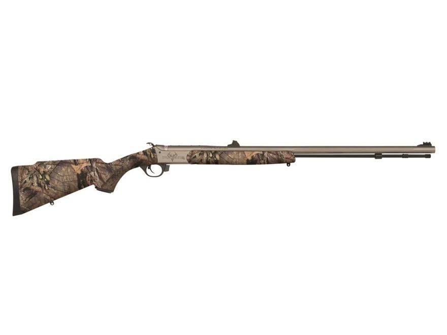 Image of Traditions Pursuit G4 Ultralight Muzzleloading Rifle with Fiber Optic Sights 50 Caliber 26" Fluted Cerakote Barrel Synthetic Stock Mossy Oak Break-Up Country