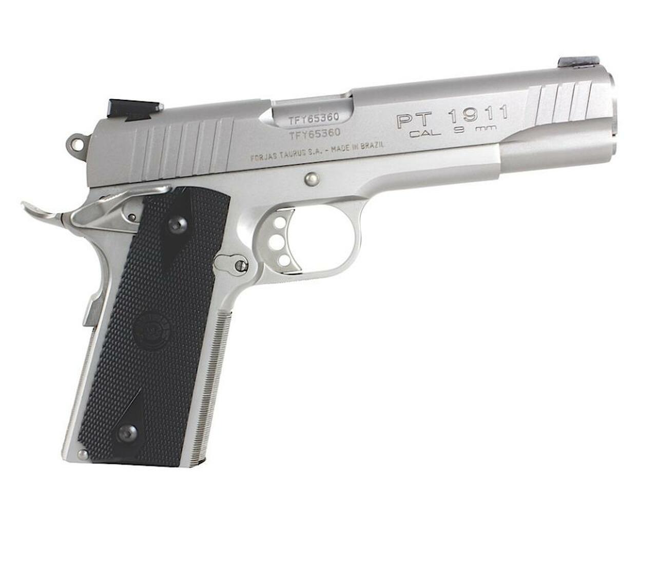 Image of Taurus Model 1911 9MM 5" Barrel SS Finish, Novak Sights, 9 Round Mag