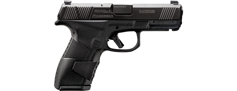 Image of Mossberg MC-2 Compact 9mm, 4" Barrel, Black, Non-Manual Safety, Night Sights, Flat Profile Trigger, 13rd-15rd Mags