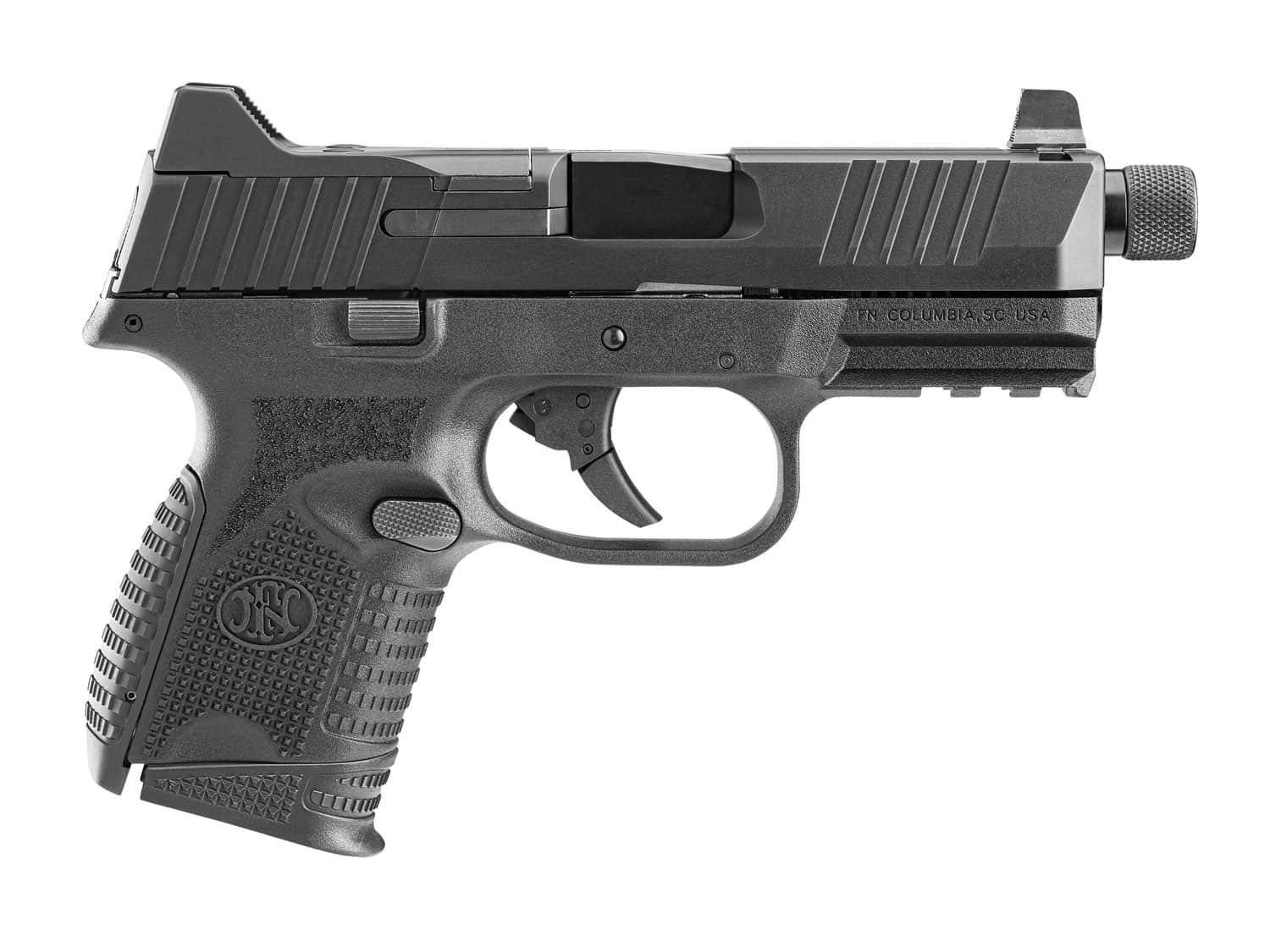 Image of FN FN509 Compact Tactical 9mm, 4.32" Threaded Barrel, Black, Suppressor-Height Night Sights, Optics Ready, 12rd-15rd-24rd Mags