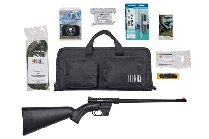 Image of HENRY HENRY SURVIVAL PACK 22LR BLK RIFLE W/SURVIVAL GEAR & BAG 22 LR