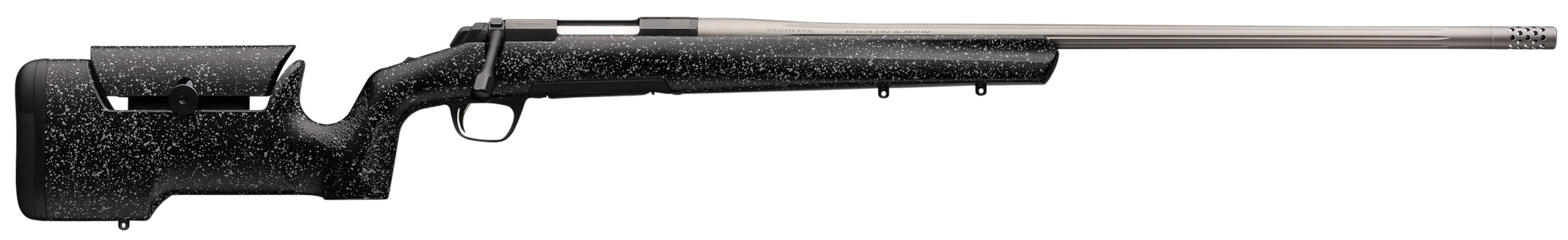 Image of Browning X-Bolt Max Long Range 30 Nosler, 26" Barrel, Black Gray Specs, Fixed Max Adjustable Comb Stock, Matte Black, 3rd