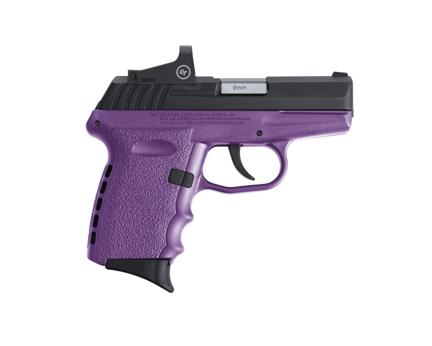 Image of SCCY Industries CPX-2 RD 9mm, 3.10" Barrel, 10rd, Purple Frame, W/Crimson Trace Red Dot