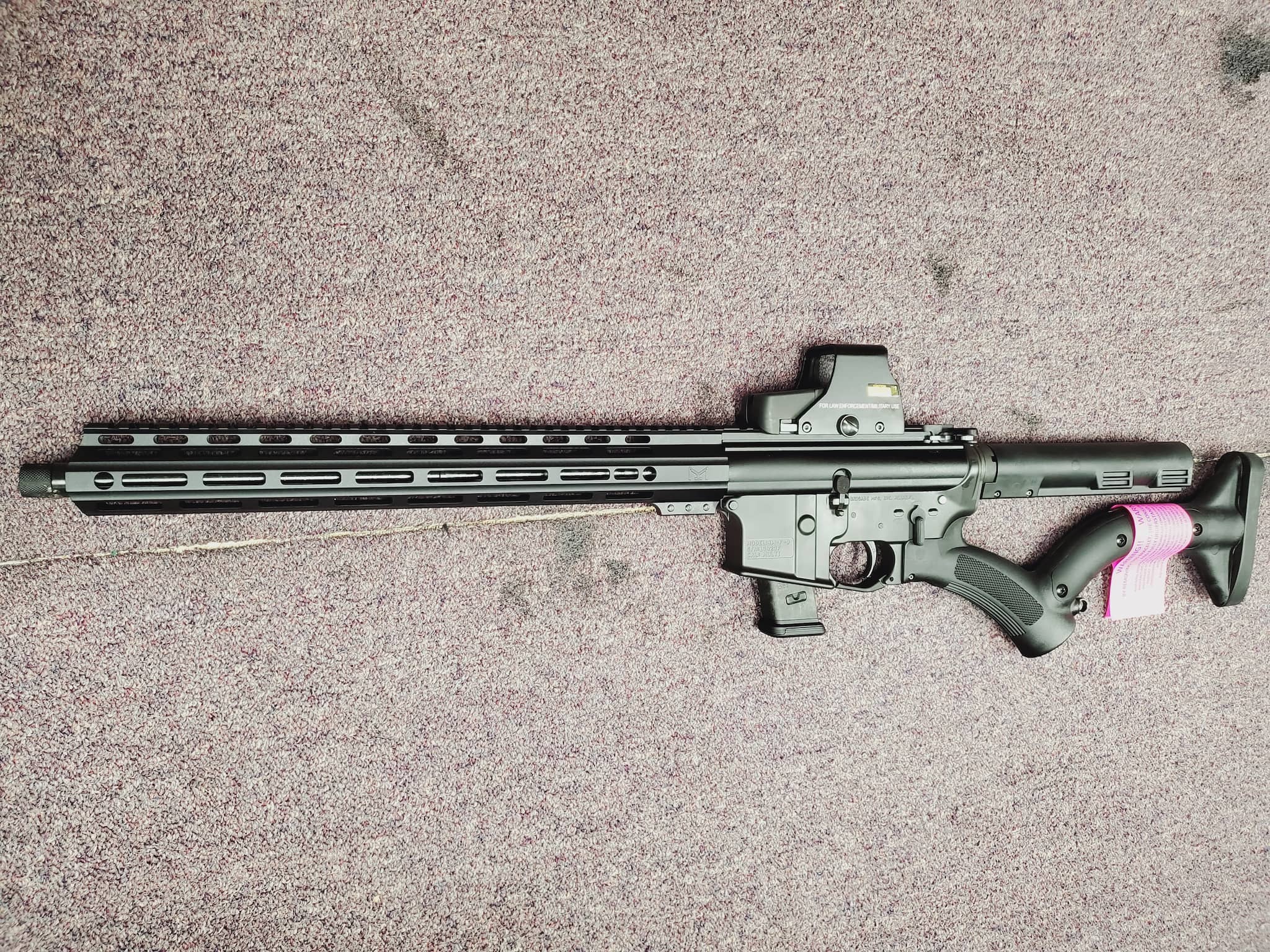 Image of BRIGADE MFG. AR9 Carbine FEATURELESS AR-9MM with read dot sight