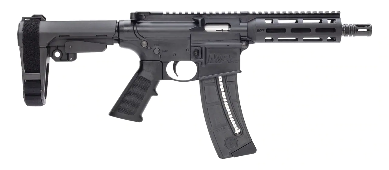 Image of SMITH AND WESSON M&P15-22 PISTOL AR15 w/SBA3 Brace