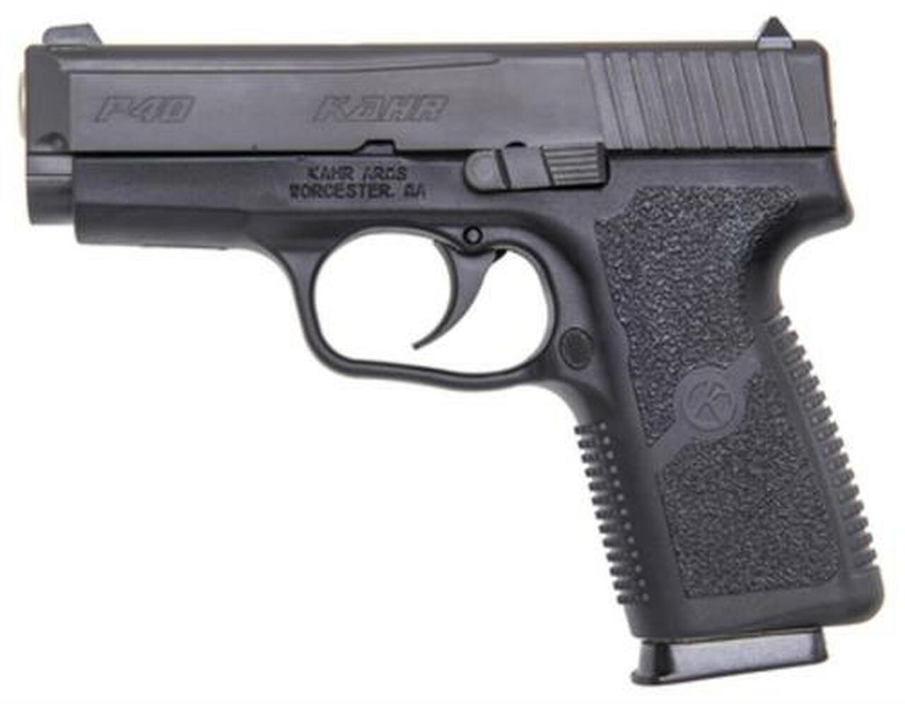 Image of Kahr Arms P40 40SW, Black Polymer Frame, Matte Blackened SS Side, Tungsten DLC, 6rd