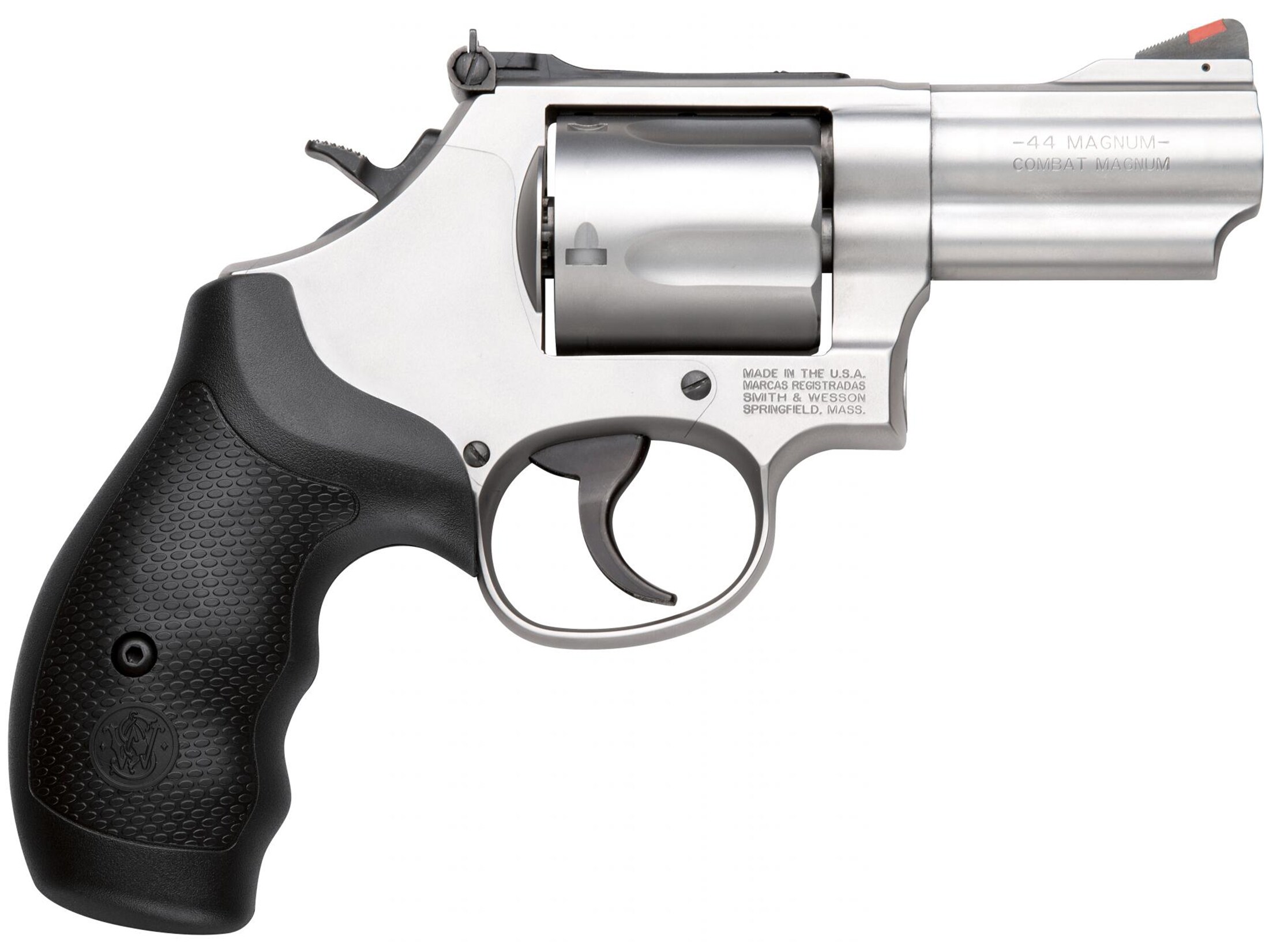 Image of Smith & Wesson Model 69 Combat Magnum Revolver 44 Magnum 2.75" Barrel 5-Round Stainless, Synthetic Black