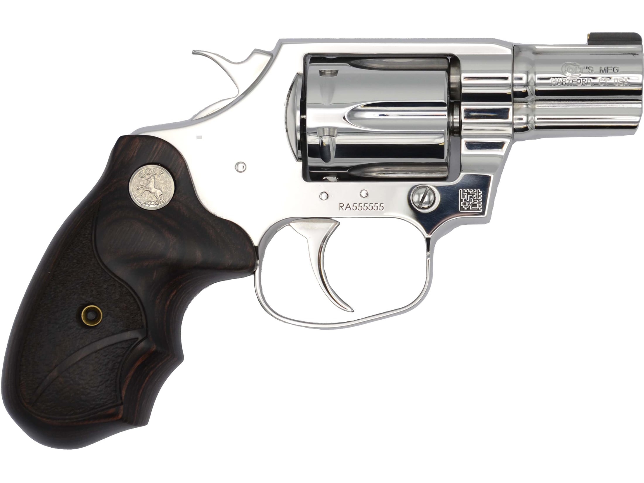 Image of Colt Cobra Revolver 38 Special +P 2.1" Barrel 6-Round Bright Stainless, Wood Grip