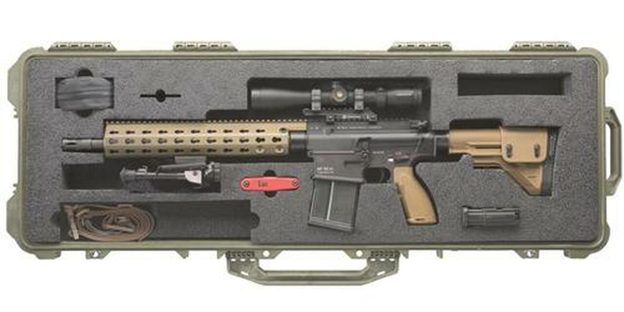 Image of HK MR762, 7.62mm Long Rifle Package II, Leupold 3-9x VX-R Patrol scope, 2 10 Rd Mags