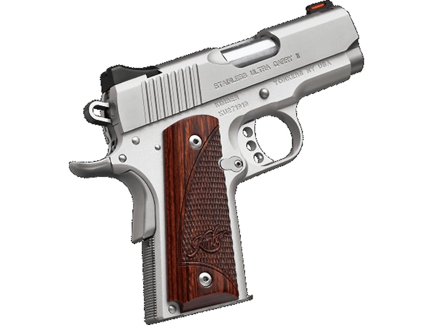 Image of Kimber Stainless Ultra Carry II 1911 Pistol 9mm Luger 3" Barrel 8-Round Stainless Steel Rosewood