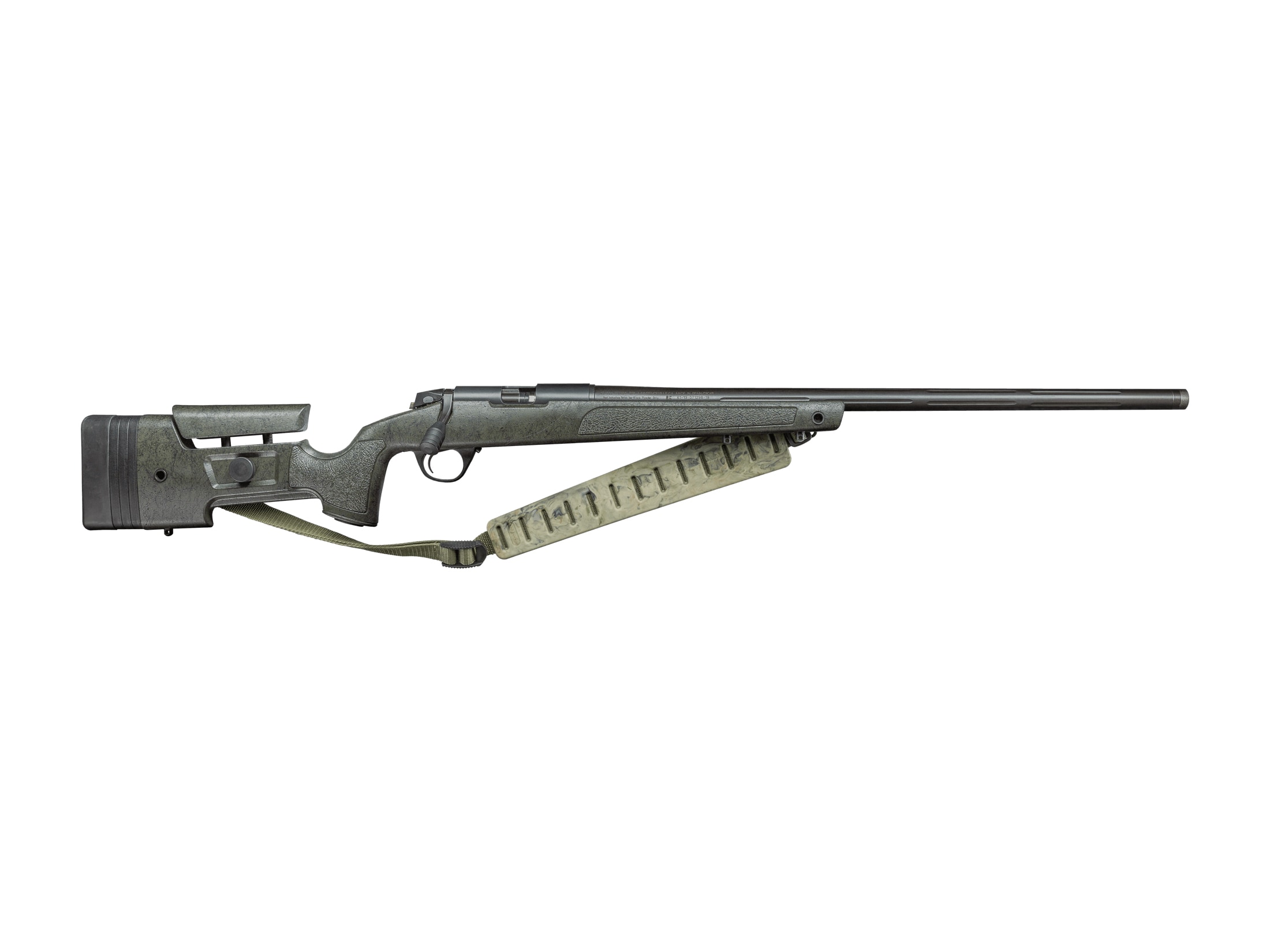 Image of CVA Paramount Muzzleloading Rifle 45 Caliber 26" Threaded Nitride Barrel Green Stock