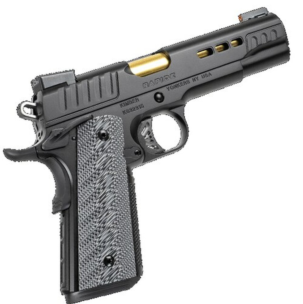 Image of Kimber Rapide 10mm ACP, 5" Barrel, Black WavZ G10 Grips, KimPro II Slide/Frame, 8rd