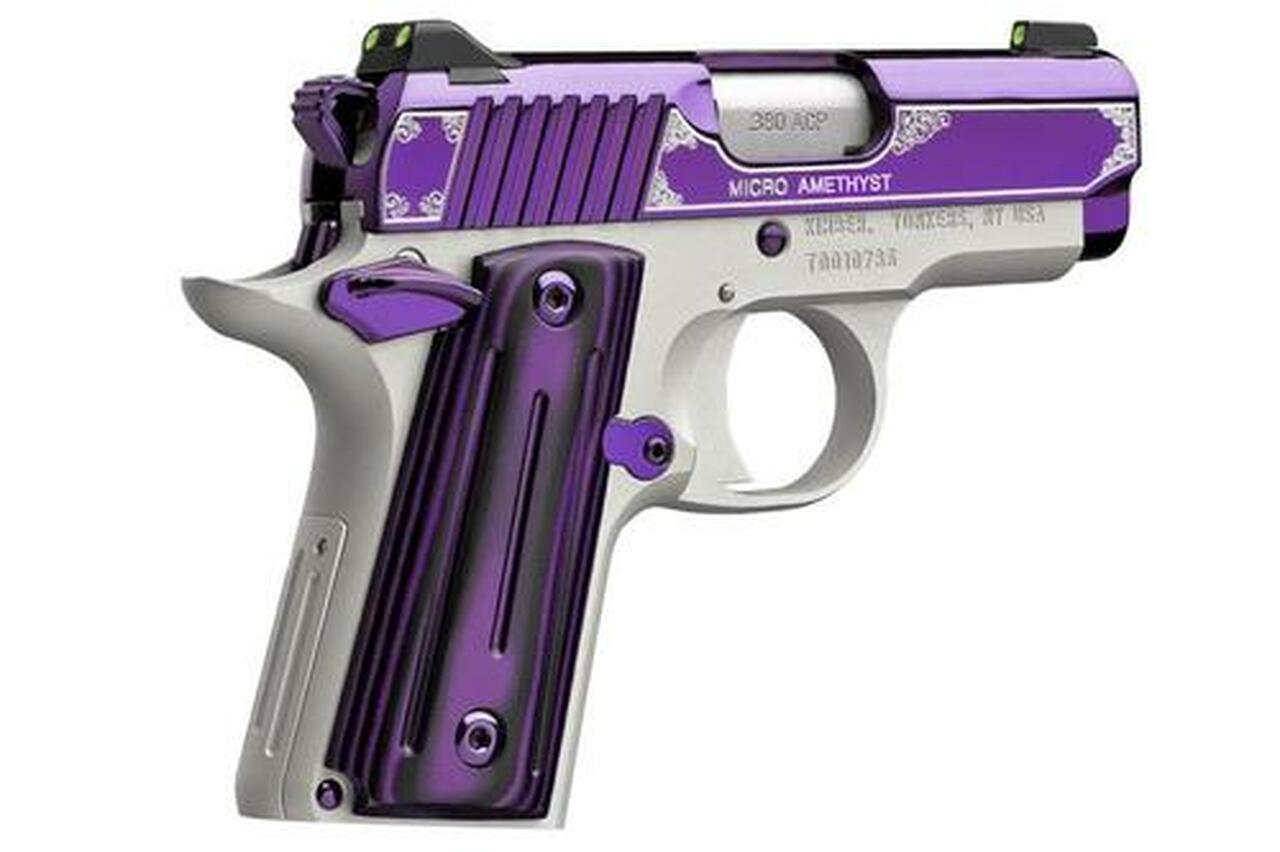 Image of Kimber Micro Amethyst .380 ACP, 2.75", 6rd, Purplve PVD, Cut Scrol Engraving