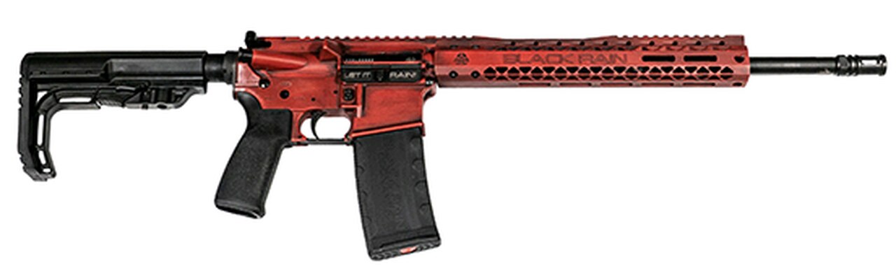Image of Black Rain 5.56mm, 16" Barrel, Spec+ Fusion Rifle - RED Battleworn