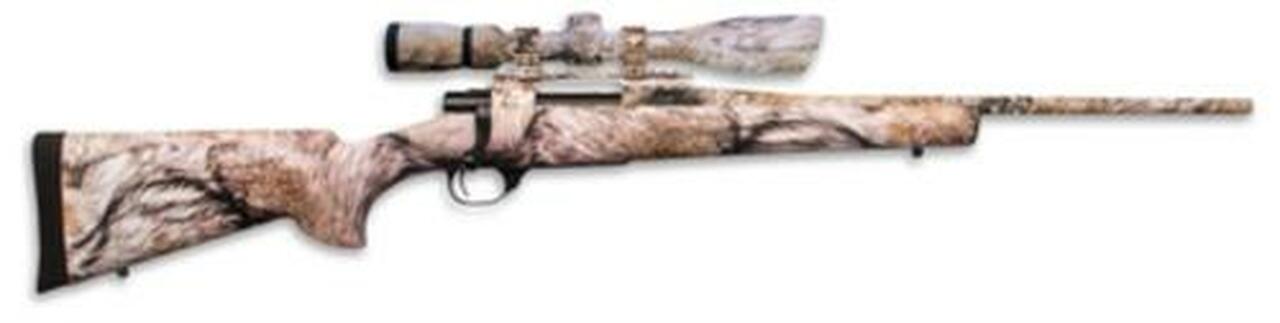 Image of Howa Ranchland Compact Rifle/Scope Package .22-250 Remginton 20" Heavy Barrel Synthetic Stock Full Coverage YOTE Camouflage Finish 5rd With 2.5-10x42mm Nighteater Riflescope