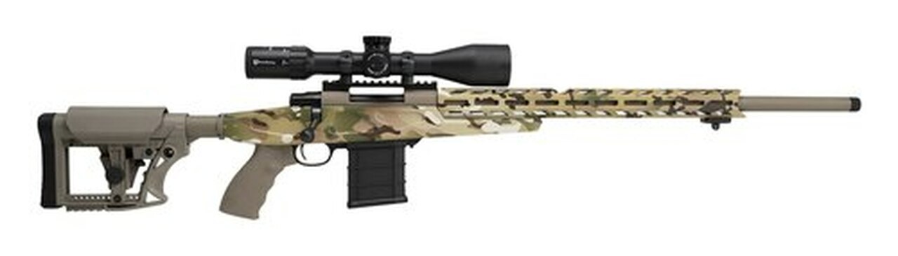 Image of Howa APC .223 Rem Scope Combo, 20" #6 Threaded Barrel, 4-16x50mm Nikko Stirling Scope, Mag Kit, Hogue Grip, LUTH-AR MBA-4 Stock, Flat Dark Earth, 10rd