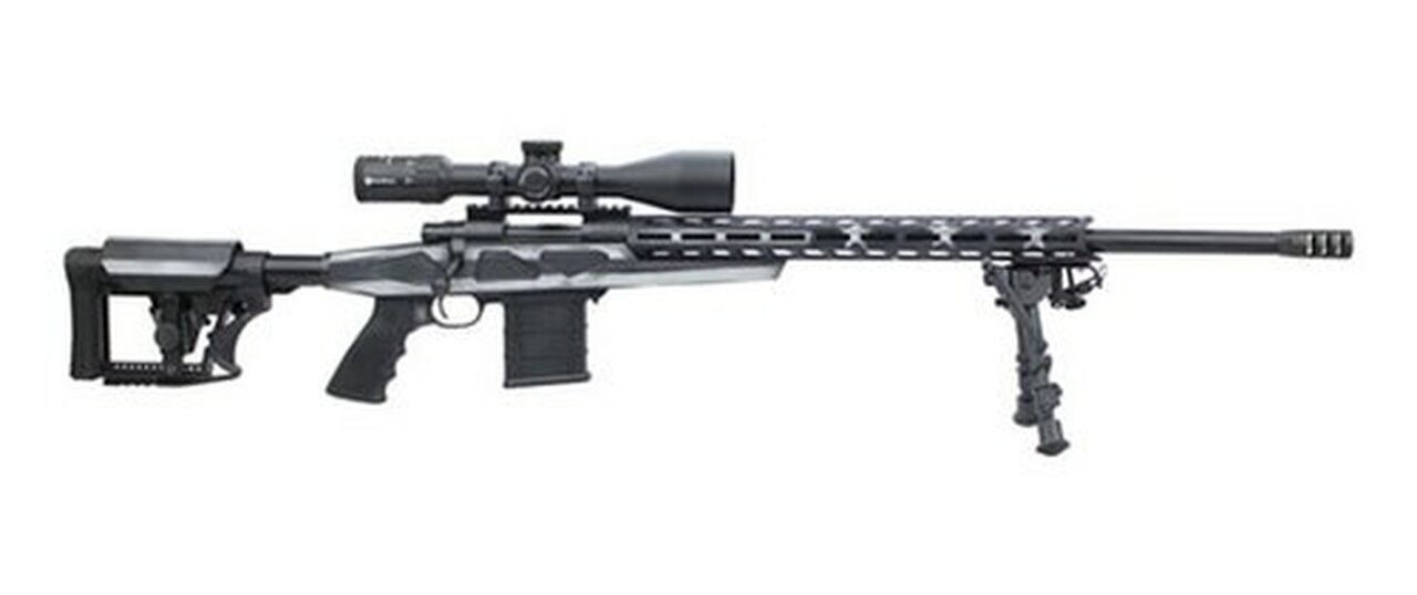 Image of Howa HCRA American Flay Grayscale Chassis Rifle Package, .223, 24" Barrel, Scope