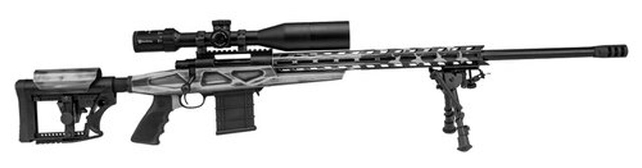 Image of Howa American Flag Chassis .308 Win, 20" Barrel, 4-16x50mm Nikko Stirling Long Range Scope, Grayscale, 10rd