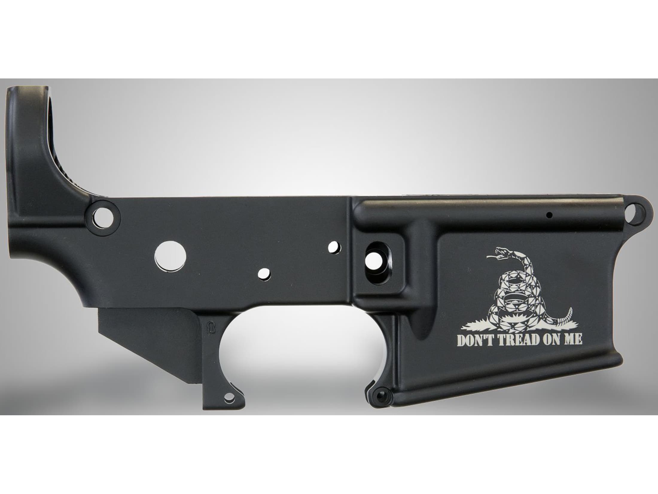 Image of Anderson AM-15 AR-15 Stripped Lower Receiver Don't Tread On Me Aluminum Black