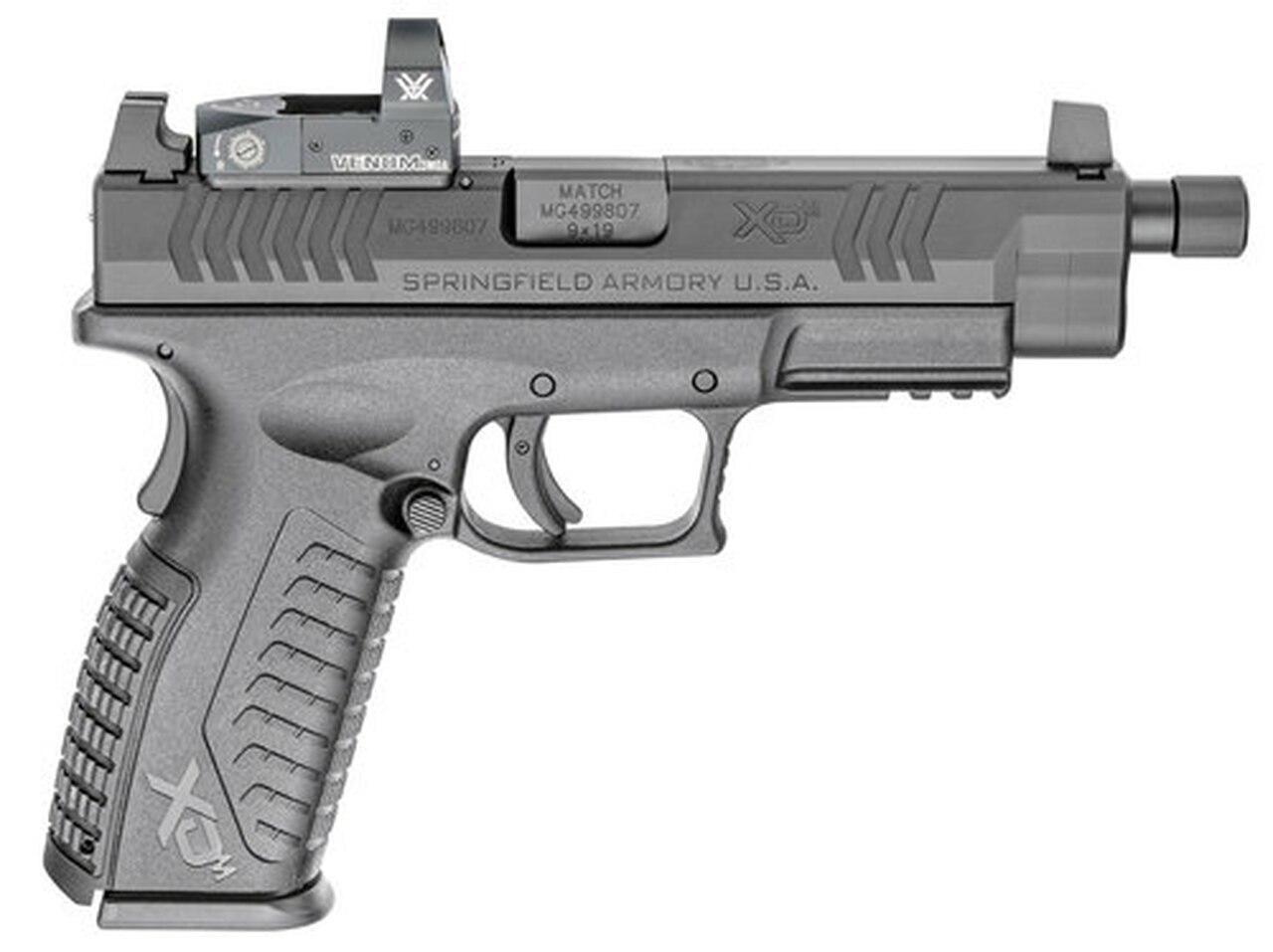 Image of Springfield XDM OSP 9mm, 4.5" Barrel, 3-Dot Sight W/ Vortex Venom, Black, 2x 19rd