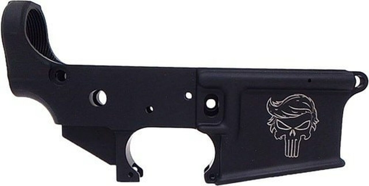 Image of Anderson Lower AR-15 Stripped Receiver Trump Punisher Skull - Special Edition - So Beautiful!