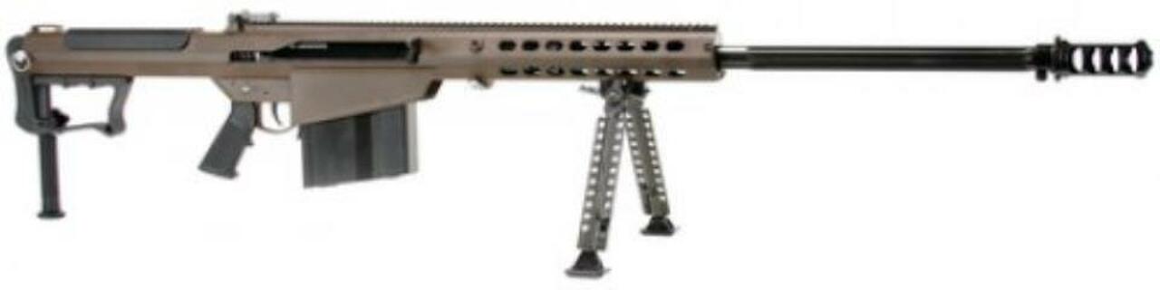 Image of Barrett M107A1 .50 BMG, 29" Chrome Lined Fluted Barrel, Muzzle Brake, Brown Cerakoted 10rd Mag