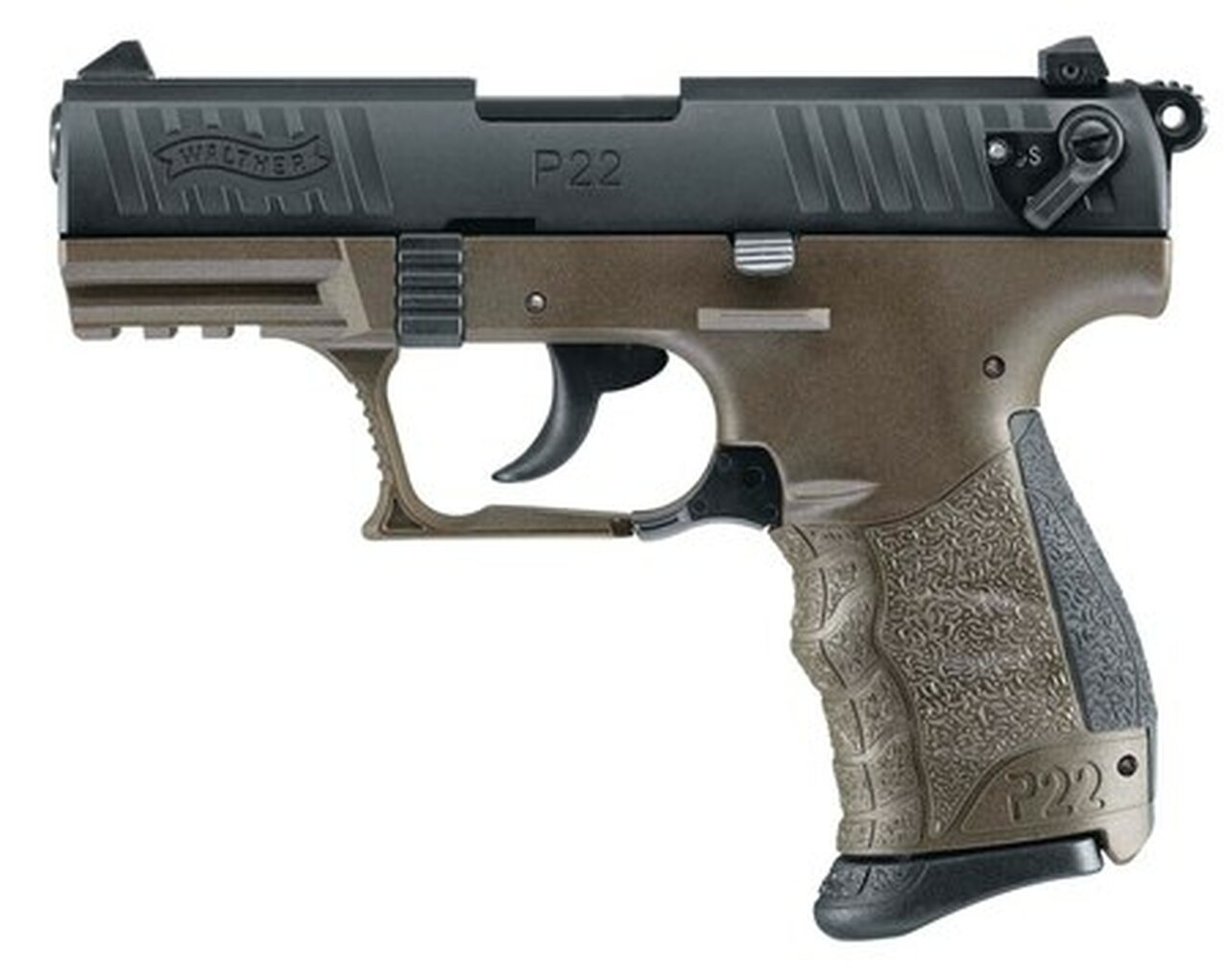 Image of Walther P22 Military Pistol, 3.42", OD Green