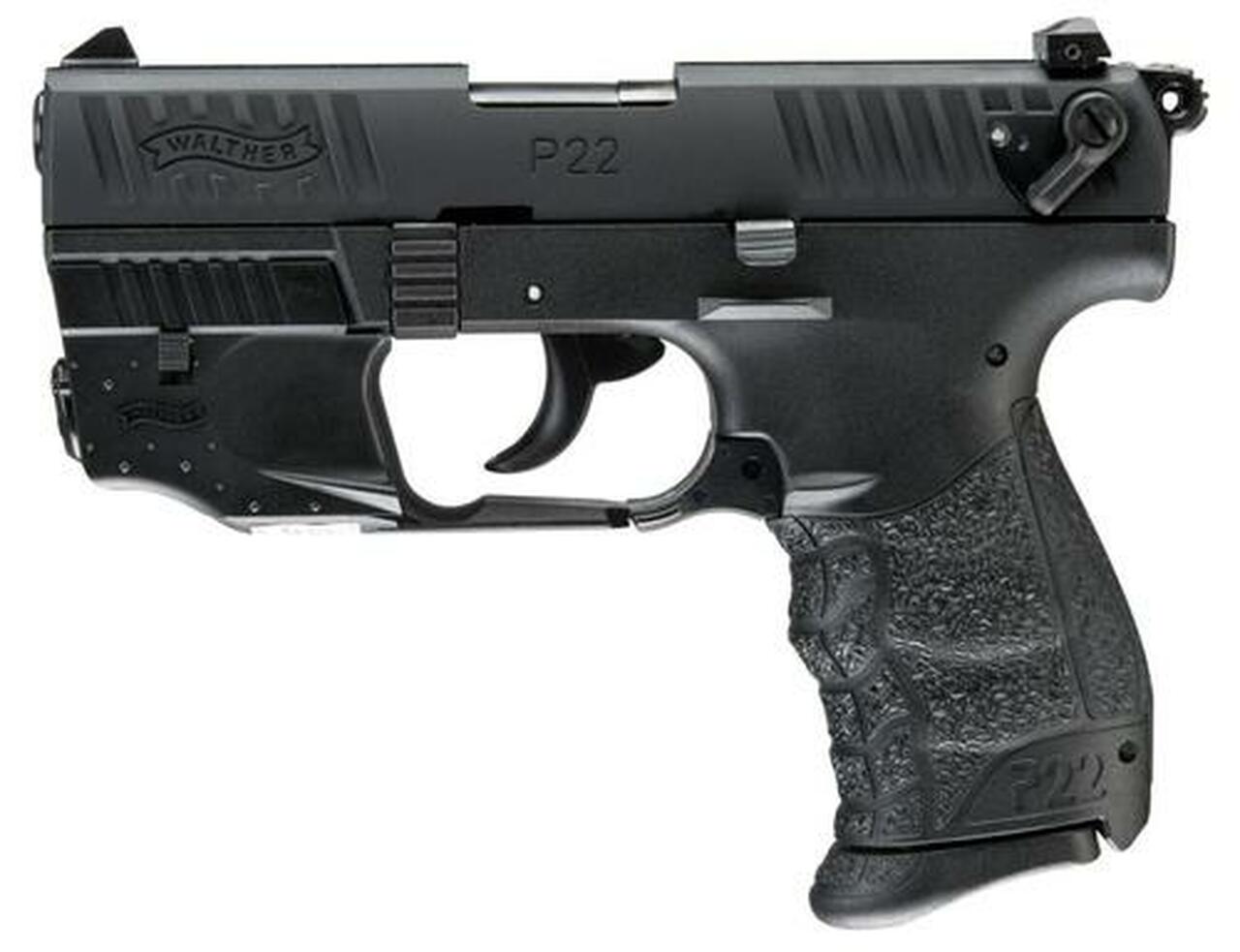Image of Walther P22 QD, Laser 22LR 3.42" Barrel Black 10rd Mag