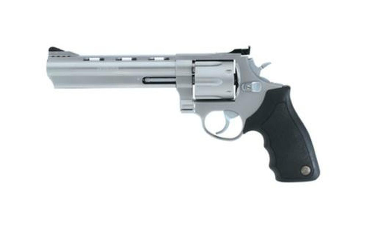 Image of Taurus 44 44 Rem Mag, 6.5" Ported Barrel, Rubber Grip, Matte Stainless, 6rd