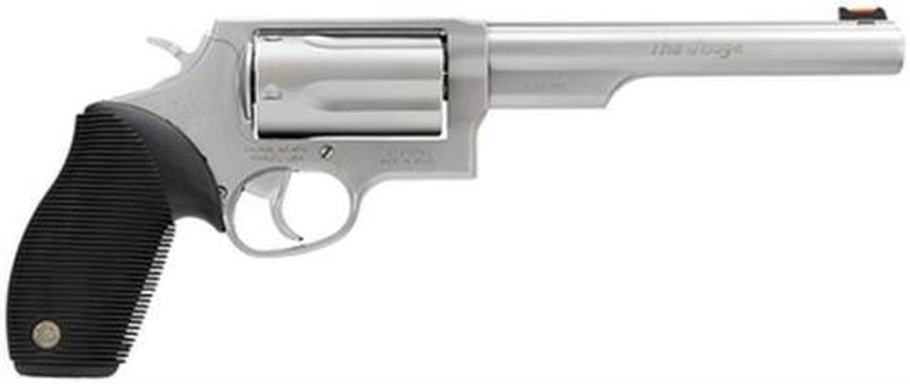 Image of Taurus Judge Single/Double 45 Colt/410ga, 6.5", Black Ribber Grip, Stainless, 5rd