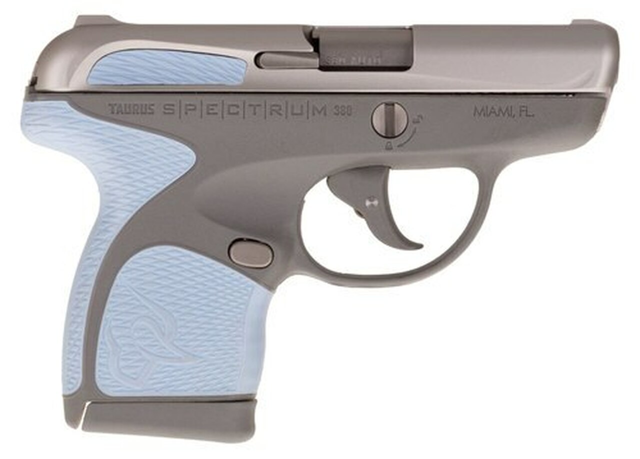 Image of Taurus Spectrum, .380 ACP, 2.8" Barrel, 6rd, Gray Frame, Serenity Grips and Stainless Slide