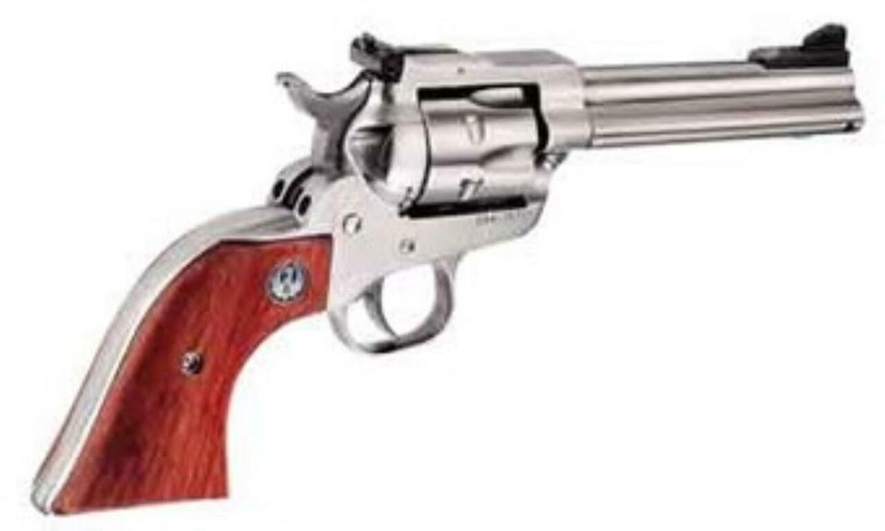 Image of Ruger Single-Six 22Lr/22Mag, Ss, 4 5/8" Barrel Adjustable Sights, Wood Grips