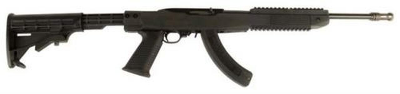 Image of Ruger 10/22, TAPCO Assault Stock, Flash Suppressor and 25 Round Magazine