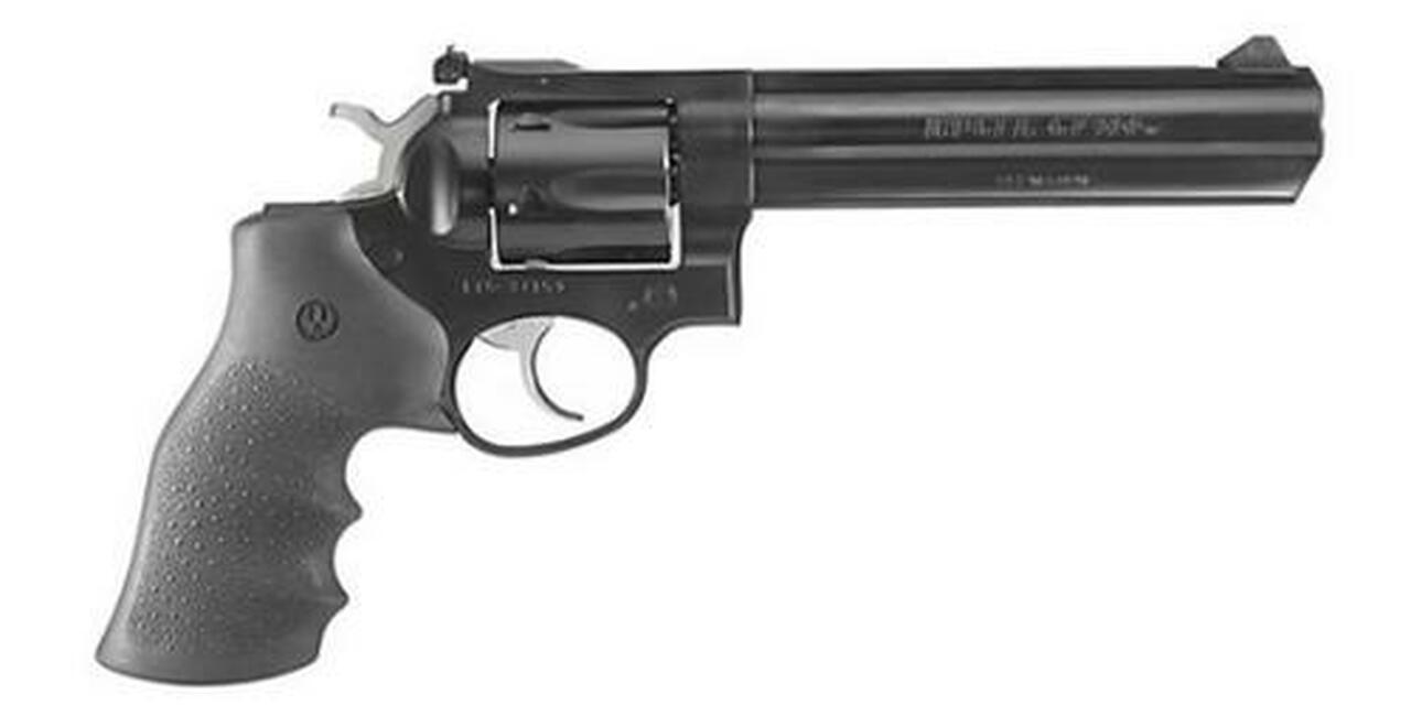 Image of Ruger GP100 357 Mag/38 Spl Alloy Steel 6" Heavy Barrel 6rd Black Hogue Monogrip Blued