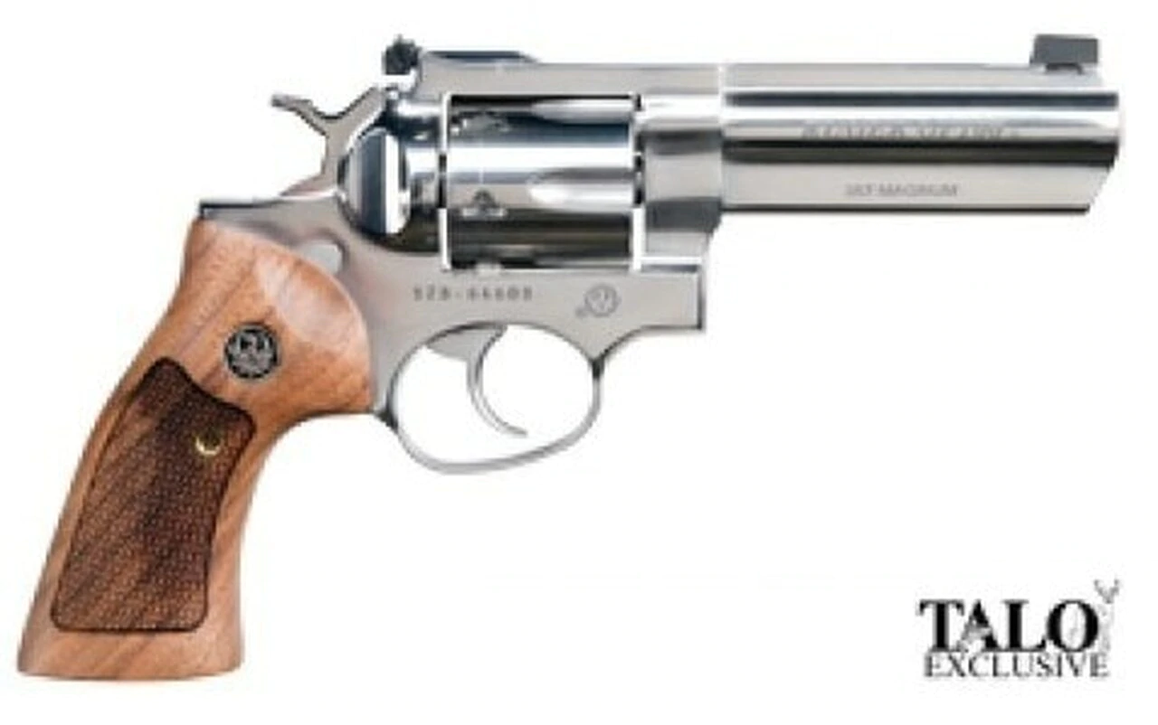 Image of Ruger GP100 Limited Edition 357 Mag/38 Spl 4" Full Lug Barrel, High Polish SS, Adjustable Sights Wood Grips 6rd