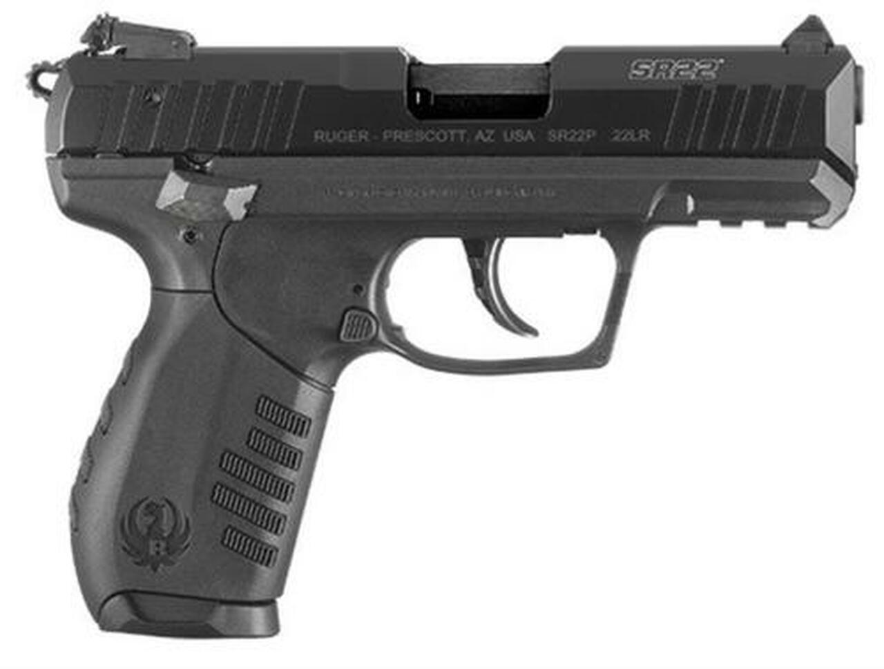 Image of Ruger TALO SR22, Semi-automatic, 22 LR, 3.5" Barrel, Polymer Frame, Black, 3 Dot Adjustable Sights, 2 Magazines, 10Rd