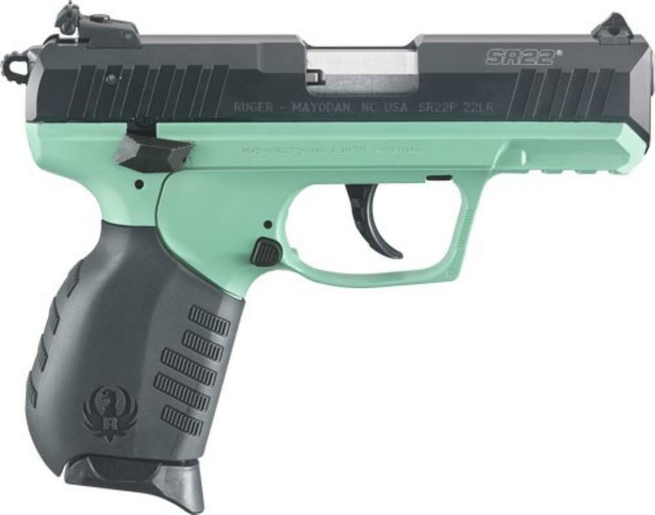 Image of RUGER SR22PB TURQUOISE CERAKOTE .22LR 10-SHOT (TALO EDITION)