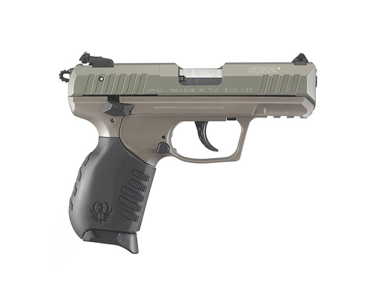 Image of Ruger SR22 TALO Limted Edition 22LR 3.5" Barrel Elite Earth Cerakote Frame, Jungle Green Slide