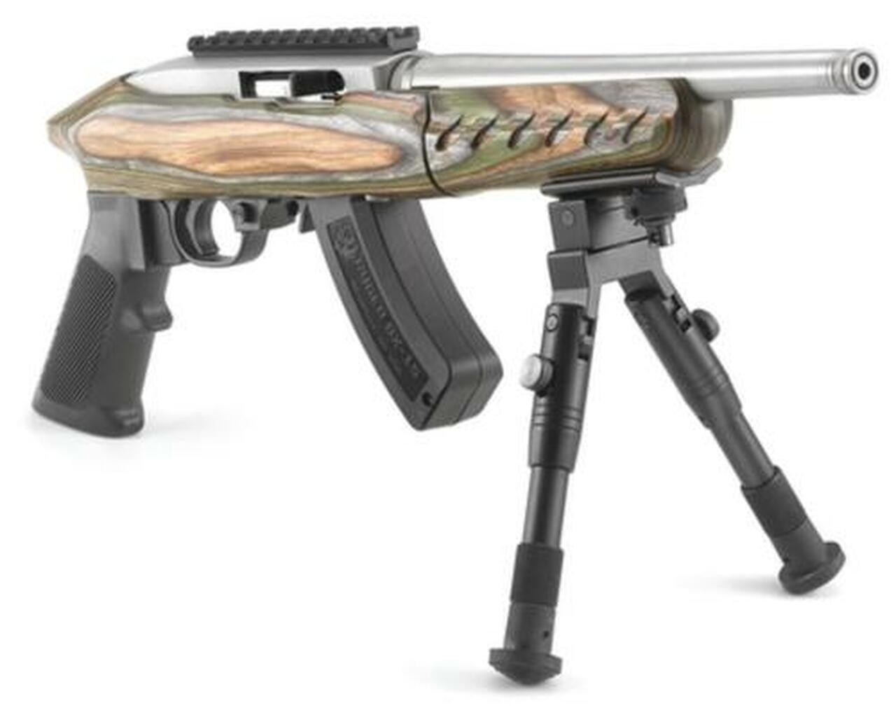 Image of Ruger Charger Takedown 22LR, 10" Threaded Barrel, SS Finish, Green Mtn Laminate