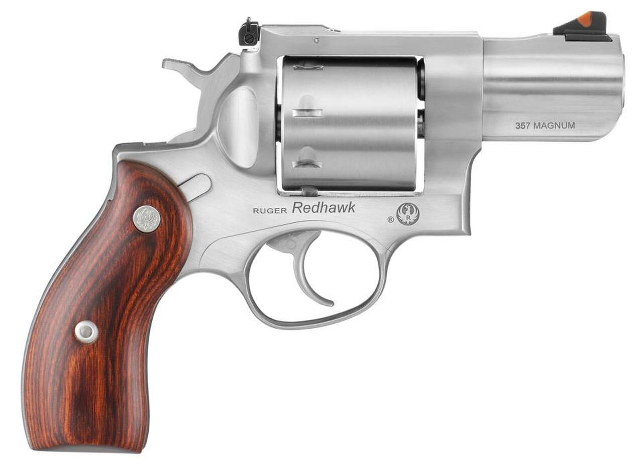 Image of Ruger Redhawk 357 Magnum/38 Spl 2.75" Barrel Satin SS Wood Grip 8rd