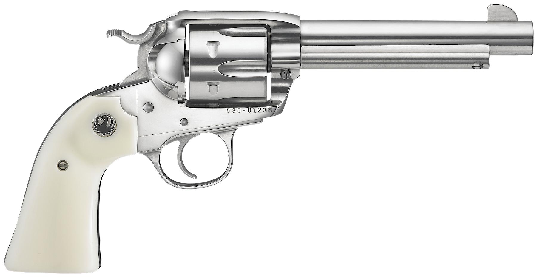 Image of Ruger Vaquero Bisley 357 Mag/38 Special, 5.5" Barrel, SS Finish, Ivory Grips