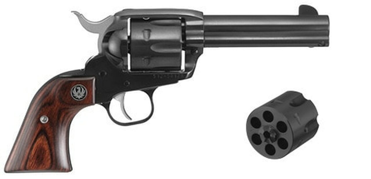 Image of Ruger Vaquero 357 Mag/9mm, 4.62" Barrel, Hardwood, Blued, 6rd, Pre-1962 XR-3 Grip Frame