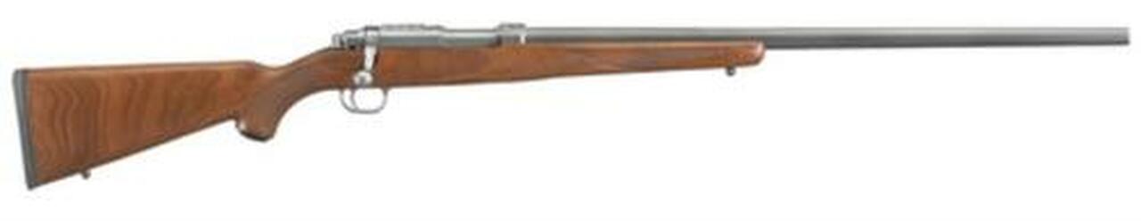 Image of Ruger Model 77/17 .17 WSM 24" SS Barrel No Sights Walnut Stock Six Round Mag