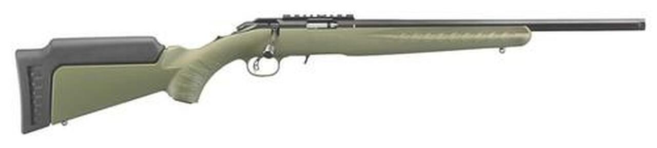 Image of Ruger American Rifle Predator Bolt 22LR 18" Threaded, Synthetic ODG Stock Blued, 10 rd