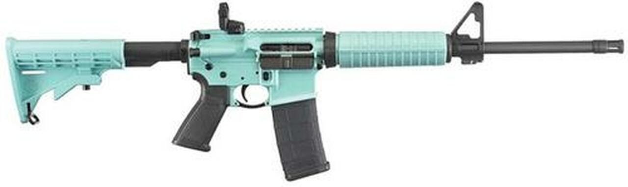 Image of Ruger AR-556 5.56mm 16" Barrel TURQUOISE BLUE 30rd Mag