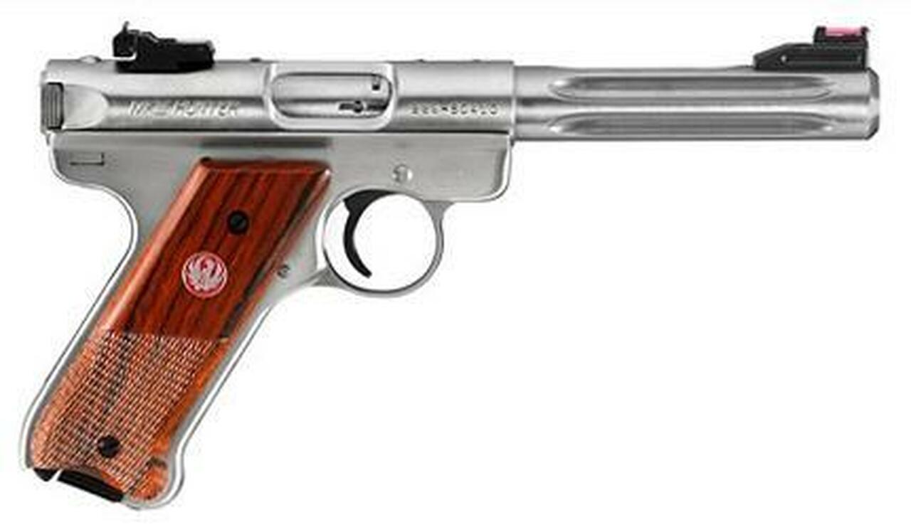 Image of Ruger MKIII Hunter, 22LR, 5.5" Fluted Barrel, Fiber Optic Site, SS