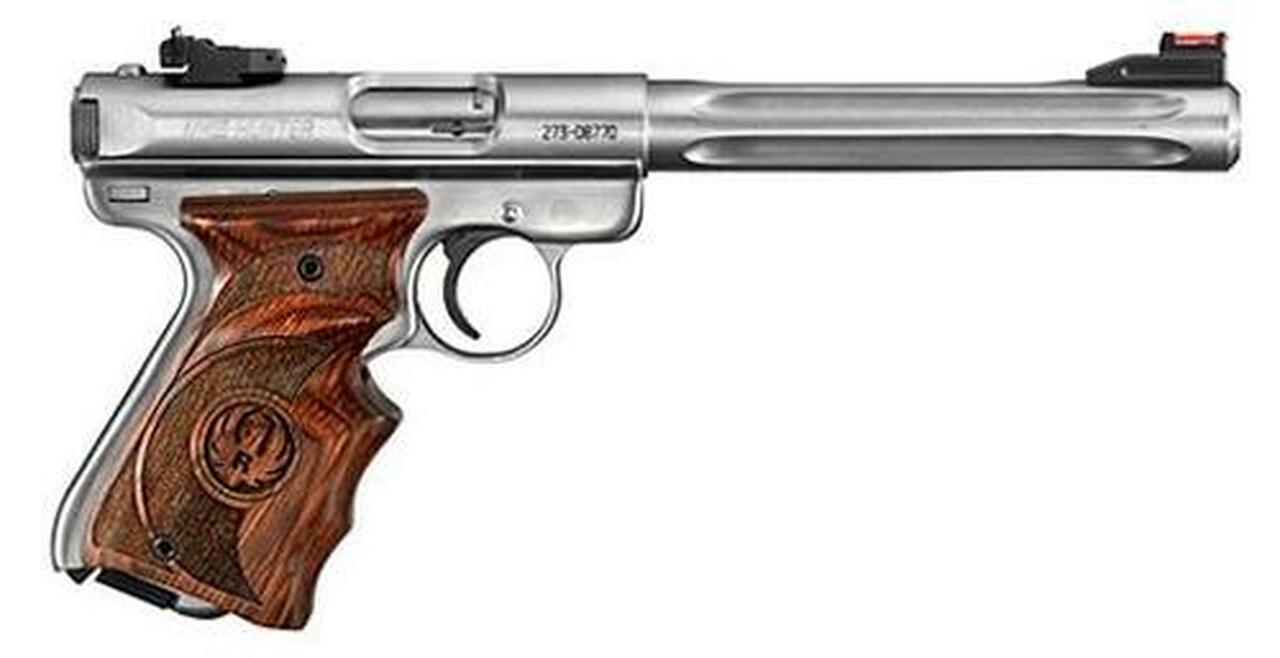 Image of Ruger Mark III Hunter Target, SS 6.88" Fluted Barrel, 10 Rnd Mag