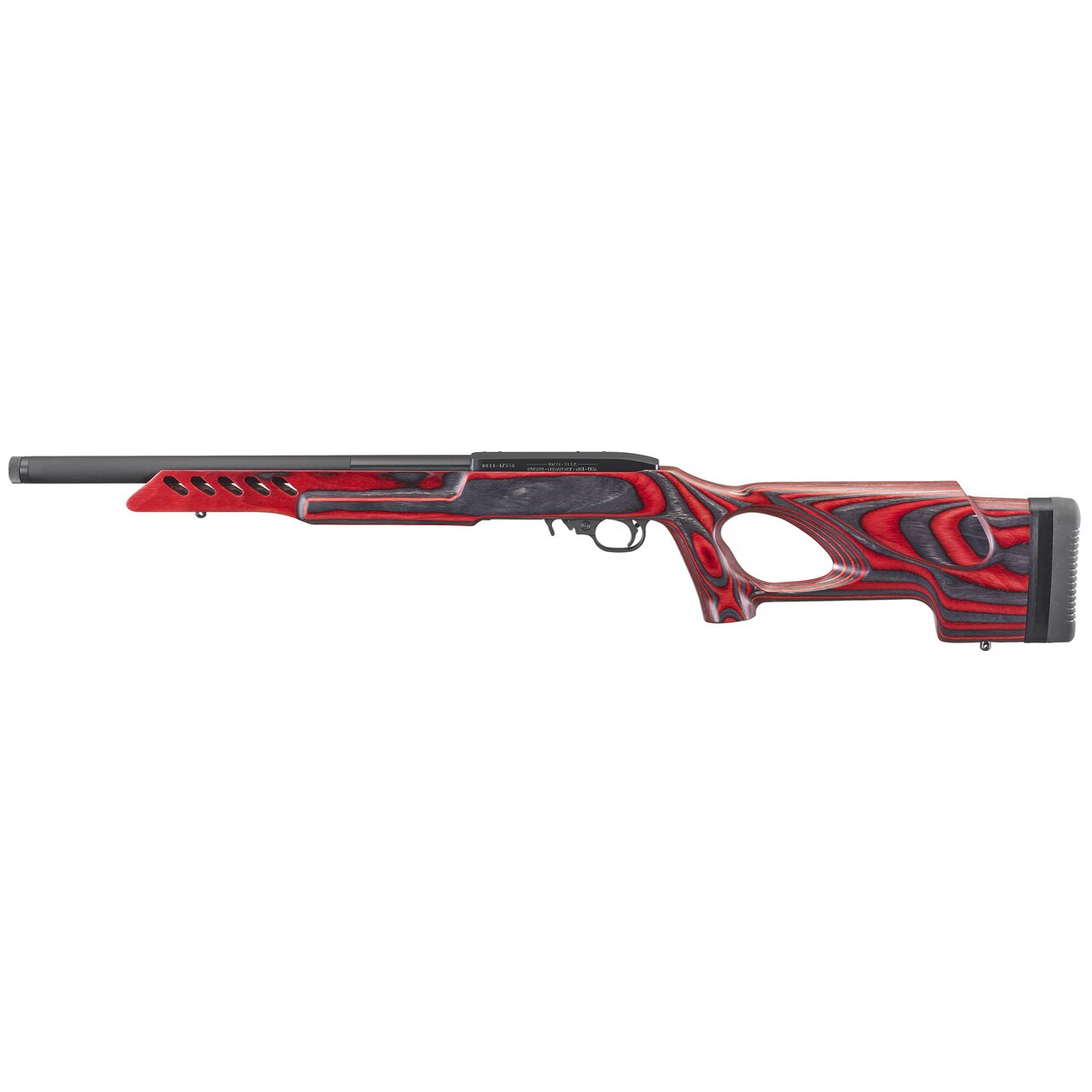 Image of Ruger 10/22 Target 22 LR, 16" Threaded Barrel, Satin Blued Finish, Red and Black Laminate Thumbhole Stock, 10Rd Mag